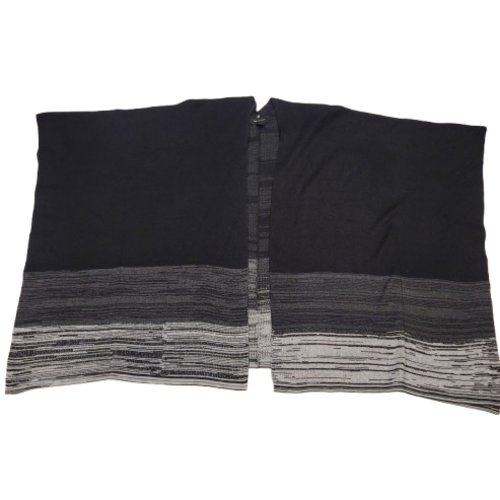 AB Studio Open Cape Black Gray Medium - Picture 3 of 11